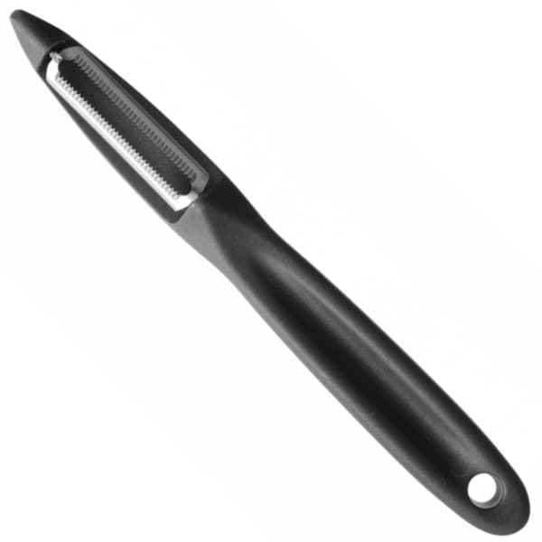 Skræller, universal takket skræller, længde 175 mm - sort