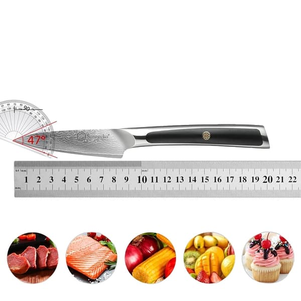Damaskusstål Kökknivar, Ergonomiskt Handtag, Ultra Vass Blad,7 tum Santoku-kniv