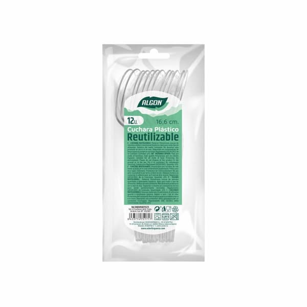 Set med skedar Algon Återanvändningsbar Transparent 36 antal 16,6 cm