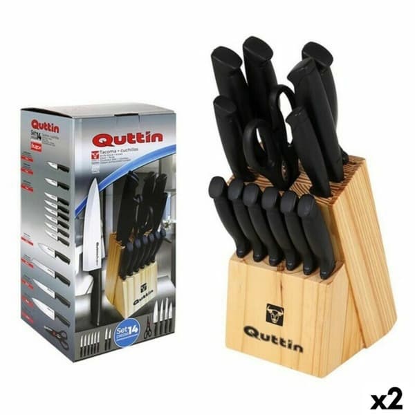 Knivset med trähållare Quttin 47718 (14 pcs) 14 Delar (2 antal)