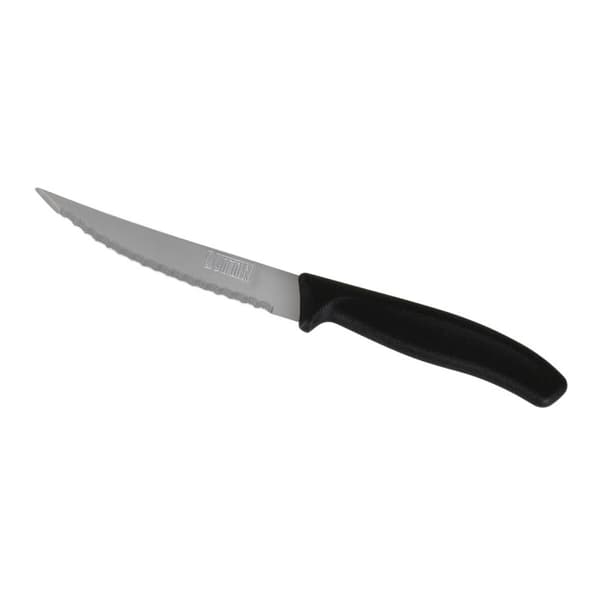 Set med köttknivar Quttin Svart Silvrig 11 cm 6 Delar (12 antal)