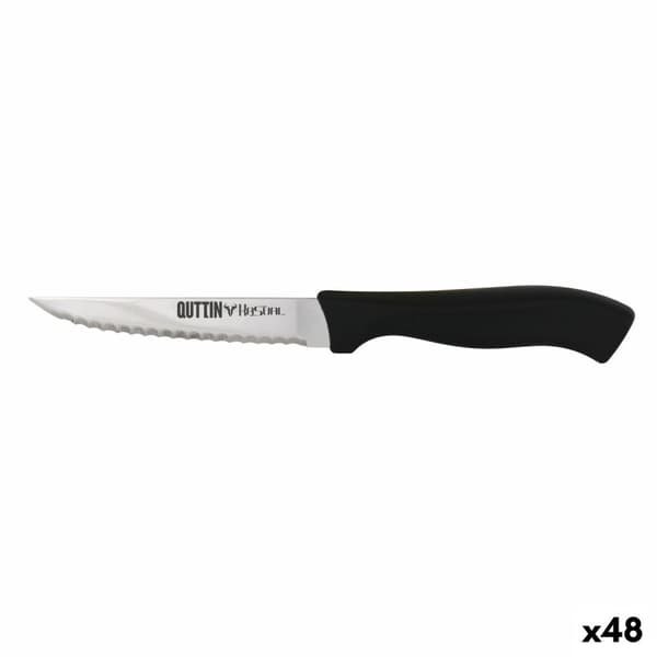 Tandad kniv Quttin Kasual Svart Silvrig 22 x 2 x 1,5 cm (48 antal)