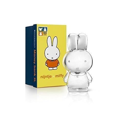 Zilverstad sparbössa i form av Miffy 6850261 oxidations xL 8 3 x 9 5 x 18 cm silverfärgad