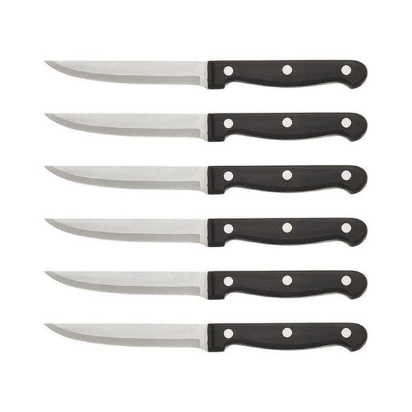 Steakknivar - Lacor - Set med 6 - Slät blad - Rostfritt stål - Ergonomiska