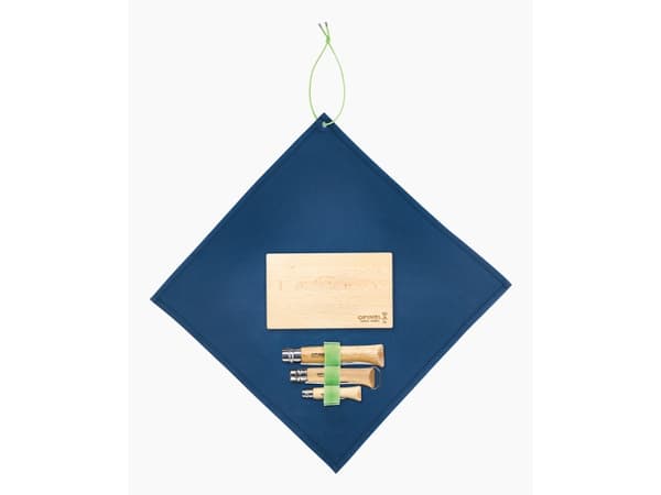 Opinel Cooking Kit, Knivuppsättning, Rostfritt stål, Trä, 2 verktyg, Flasköppnare, Korkskruv, Skalare, Rostfritt stål