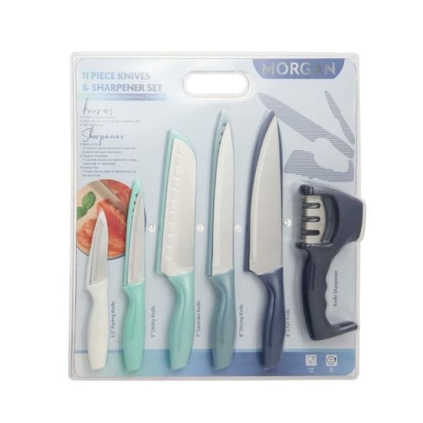 Knivset DKD Home Decor (3 x 2 x 19 cm) Rostfritt stål polypropen 3 x 2 x 19 cm (6 pcs)