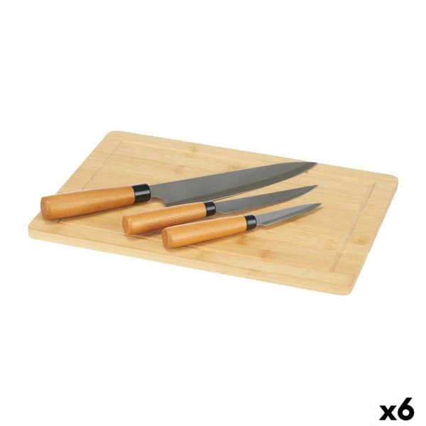 Knivset Kinvara KT216102 Brun Bambu Skärbräda Ost (6 antal)