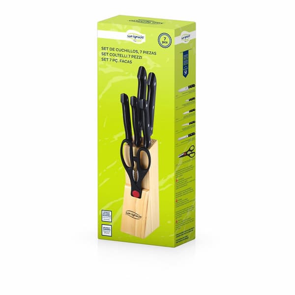 Setti keittiöveitsiä ja teline San Ignacio Dresde SG-4161