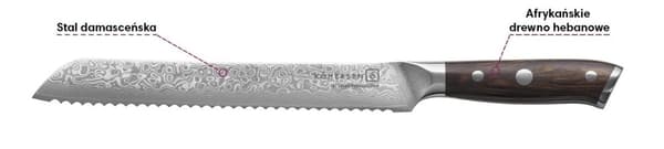 Kohersen Elegance Ebony Wood brødkniv 22,9 cm