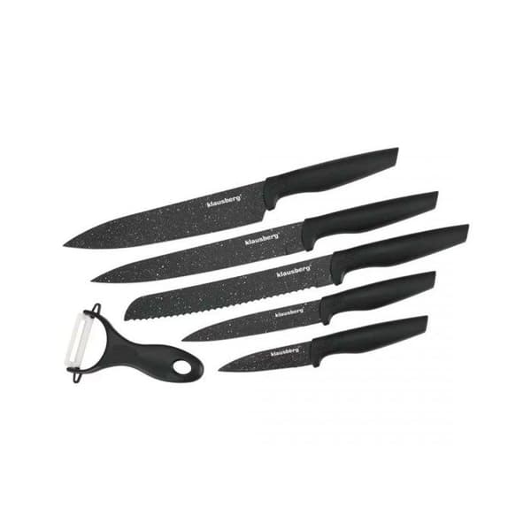 Klausberg set med 5 köksknivar i marmor med skärare 48670