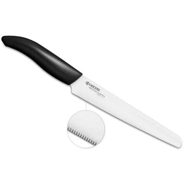 Skivkniv med mikrotänder från Gen Kyocera-serien och blad 18 Svart