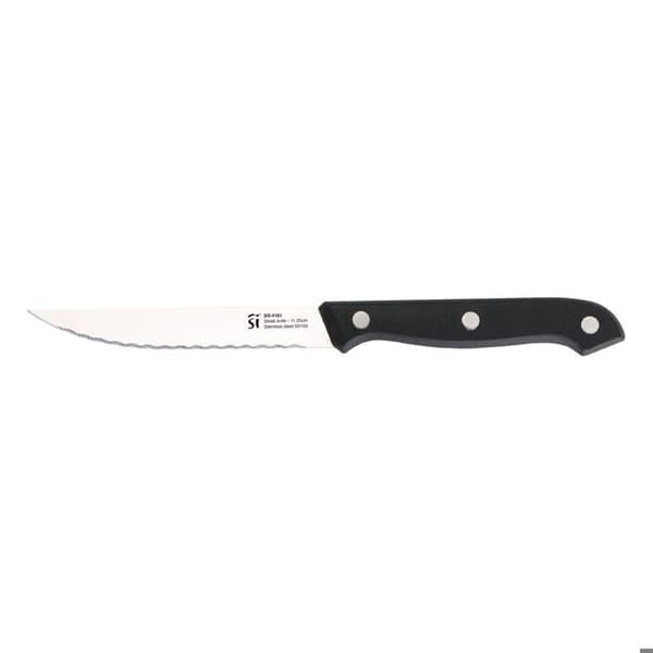 San Ignacio SG-4181 kökskniv och hållare set svart rostfritt stål 6 delar