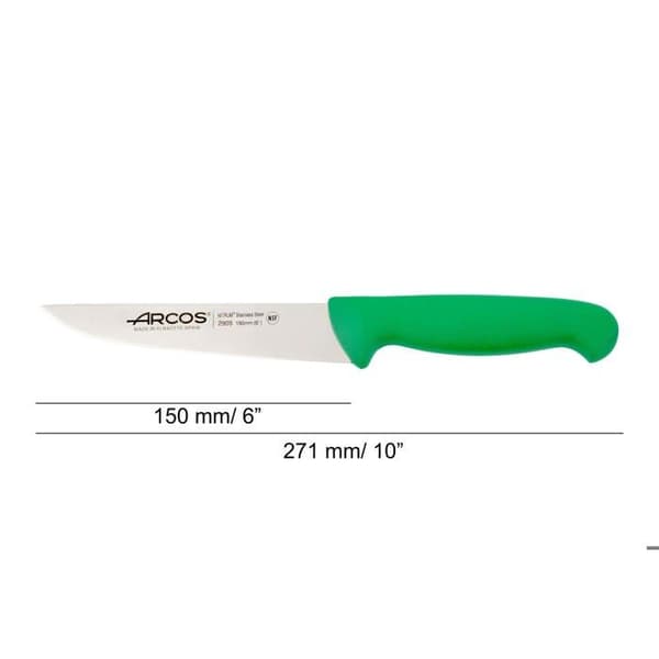 Arcos Color - Prof 290521 kökskniv i Nitrum rostfritt stål och mangogrön polypropen ergonomisk med 13 blad