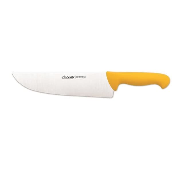 Slaktkniv Arcos Color - Prof 296000 i Nitrum rostfritt stål och mangogul polypropen ergonomisk med blad av