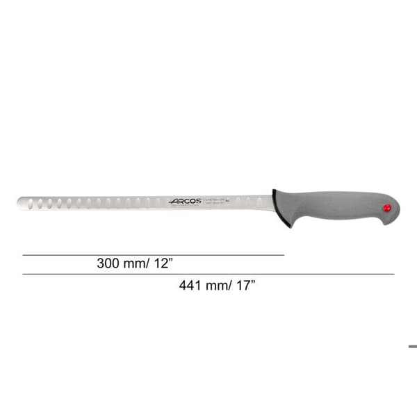 Laxkniv Arcos Color - Prof 242700 i Nitrum rostfritt stål och ergonomisk polypropen mango och 30 cm blad,