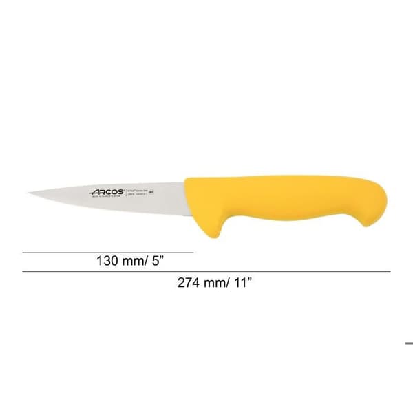 Slaktkniv Arcos Color - Prof 292900 i Nitrum rostfritt stål och mangogul polypropen ergonomisk med blad av