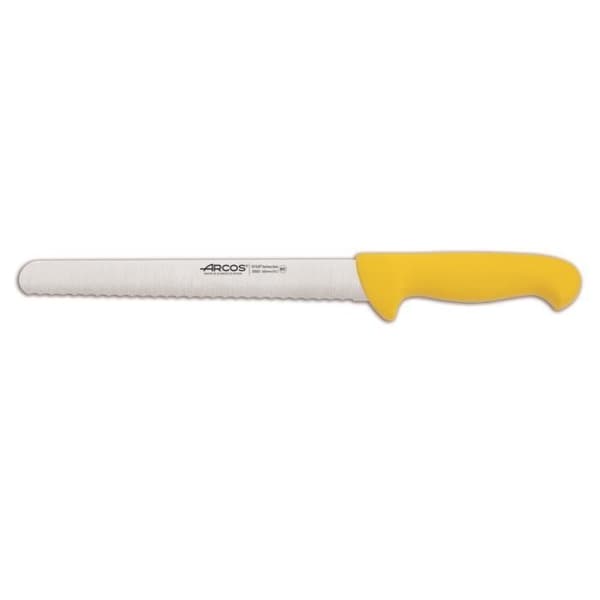 Arcos Couleur - Prof 295000 bagarkniv i Nitrum rostfritt stål och mangogul polypropen ergonomisk med blad av