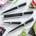 Miniatyrbild 2 av 7: BEGAGNAD Knivset Black Shark Swiss·Q Namiutsu InnovaGoods Svart Rostfritt stål 4 Delar (4 antal) (Renoverade A)
