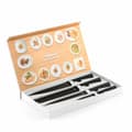 Miniatyrbild 1 av 7: BEGAGNAD Knivset Black Shark Swiss·Q Namiutsu InnovaGoods Svart Rostfritt stål 4 Delar (4 antal) (Renoverade A)