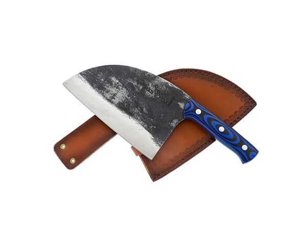 Kitchen knife Serb Samura Mad Bull 18 cm, blue