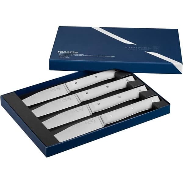 Opinel Set med 4 bordknivar, vit