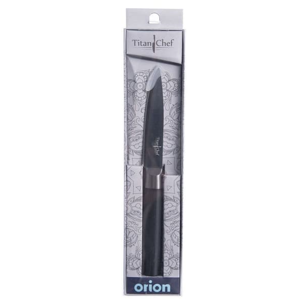Køkkenkniv i stål og titanium, sort, 10 cm, TITAN CHEF