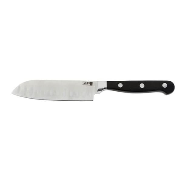 Santoku Knife Quid Professional Rostfritt stål Chef Black Black Metal (13 cm) (Pack 10x)