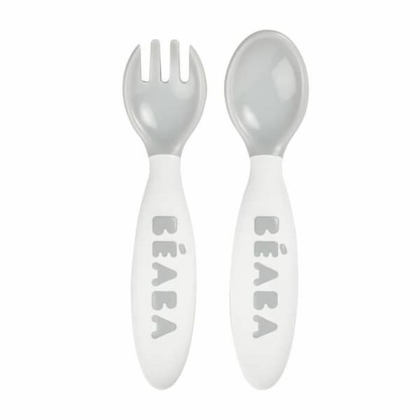 Bestik Béaba Grå Plastik (2 enheder)
