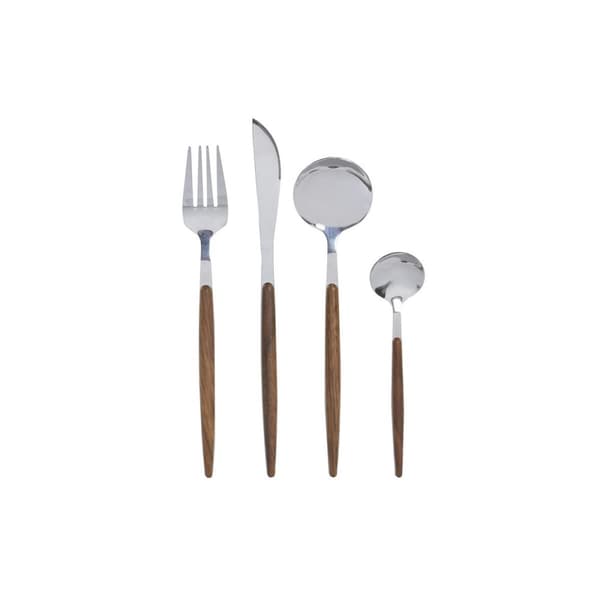 Bestick DKD Home Decor Silvrig Naturell Rostfritt stål (3 x 2 x 21 cm)
