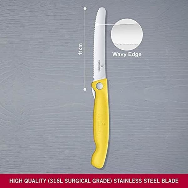 Victorinox Swiss Classic Professional tomat- och bordskniv, extra skarpt blad, tandad kant, 11 cm, stål