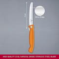 Miniatyrbild 2 av 2: Victorinox, Swiss Classic, Professionell tomat- och bordskniv, Extra vass blad, sågtandat egg, 11 cm, Stål