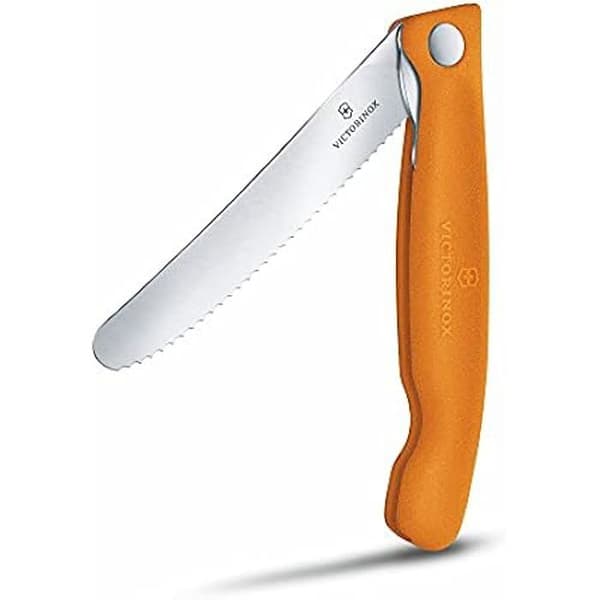 Victorinox, Swiss Classic, Professionell tomat- och bordskniv, Extra vass blad, sågtandat egg, 11 cm, Stål