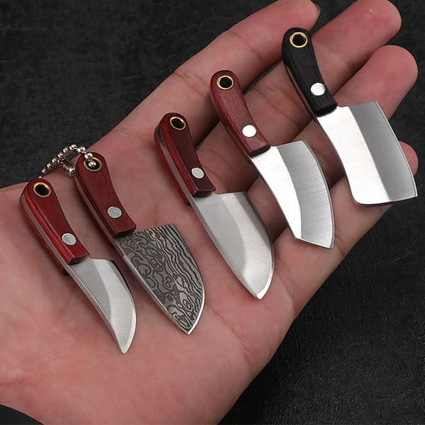 INF Mini nøgleringskniv, EDC lommekniv med skarp spids, hobbykniv i rustfrit stål til hverdagsbrug