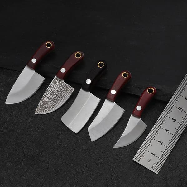 INF Mini nøgleringskniv, EDC lommekniv med skarp spids, hobbykniv i rustfrit stål til hverdagsbrug
