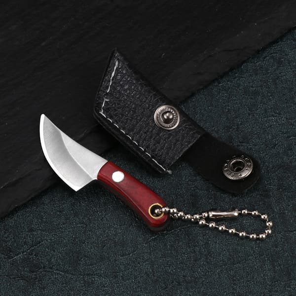 INF Mini nøgleringskniv, EDC lommekniv med skarp spids, hobbykniv i rustfrit stål til hverdagsbrug