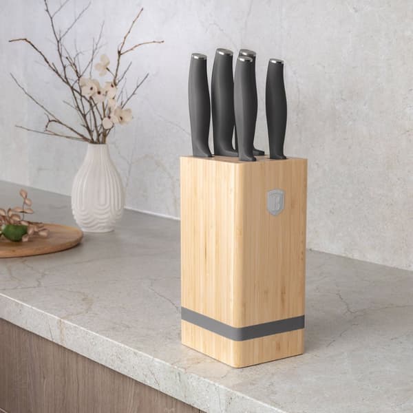 BERLINGER HAUS BH-2968 ANTRACIT KNIV SÆT I BAMBU BLOK