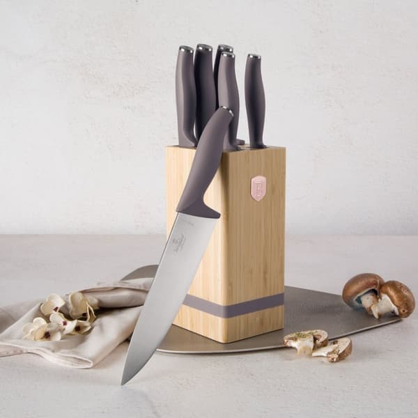 BERLINGER HAUS BH-2974 TAUPE KNIV SET I BAMBUBLOCK