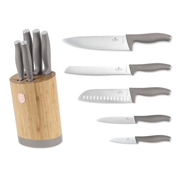 BERLINGER HAUS BH-2756 TAUPE KNIV SET I BAMBUKLOCK