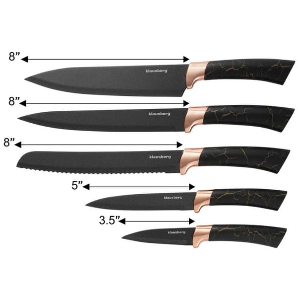 SÆT MED 5 KØKKENKNIVE I STAT KLAUSBERG KB-7799