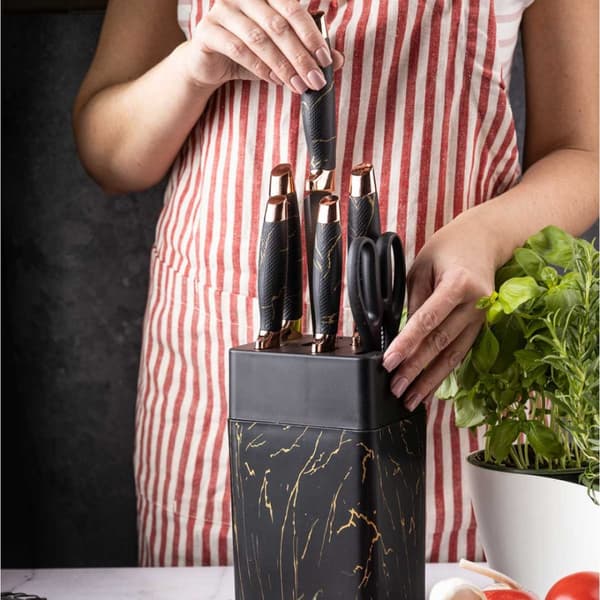 KÖKSKNIV SET I STÄLL MED EN SLIPPARE KLAUSBERG KB-7770