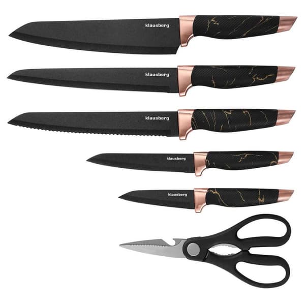 KÖKSKNIV SET I STÄLL MED EN SLIPPARE KLAUSBERG KB-7770