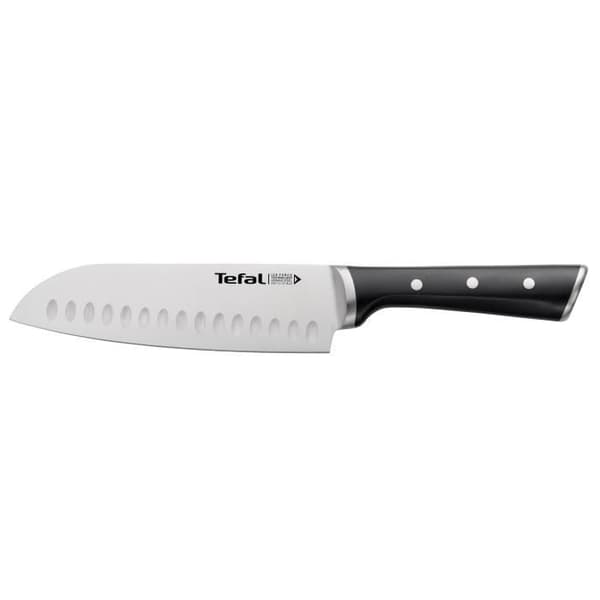 TEFAL Santoku kniv 18,5 cm, Kökskniv, tyskt blad i rostfritt stål, Hållbar skärpa, 10 års garanti K2320614