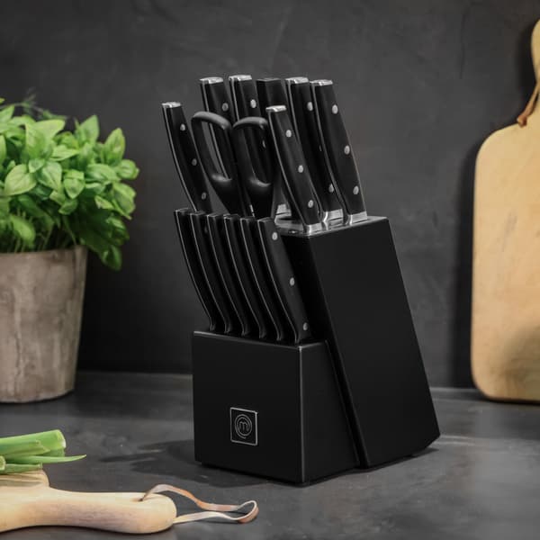 Masterchef Preformance Knivset med 15 knivar i ett knivblock - Svart - Känd från Sveriges Mästerkock