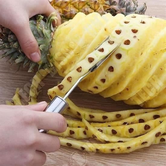 TD® 5-delad kökskniv av rostfritt stål ananas Bekväm användning - Bekvämt - Vackert snitt - Inga hudrester