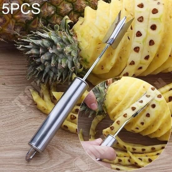 TD® 5-delad kökskniv av rostfritt stål ananas Bekväm användning - Bekvämt - Vackert snitt - Inga hudrester