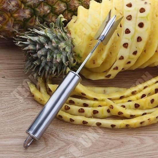 TD® 5-delad kökskniv av rostfritt stål ananas Bekväm användning - Bekvämt - Vackert snitt - Inga hudrester