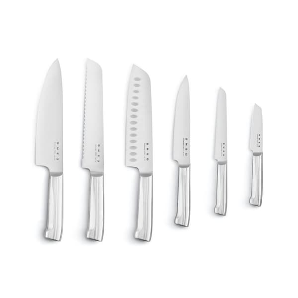 Sæt med køkkenknive og holder Smeg KBSF02PB