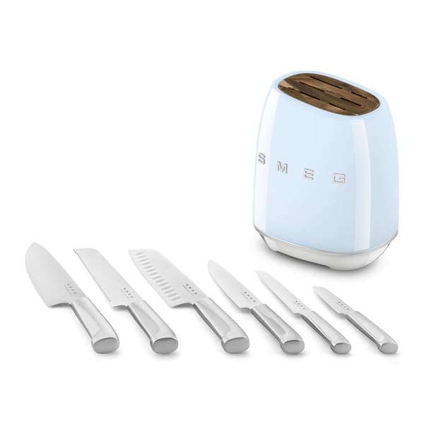 Set med köksknivar och hållare Smeg KBSF02PB