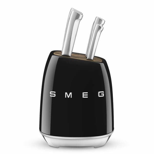 Sett med Kjøkkenkniver og Stativ Smeg KBSF02BL