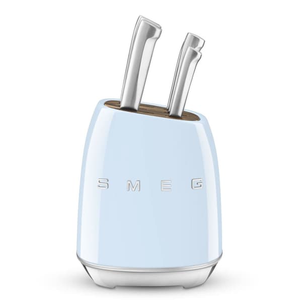 Setti keittiöveitsiä ja teline Smeg KBSF02PB